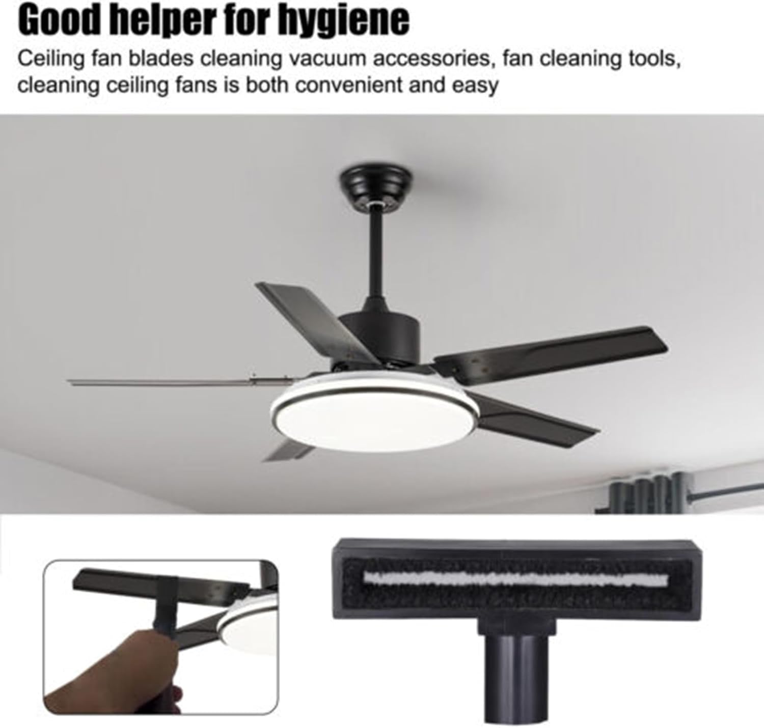 Ceiling Fan Vacuum Cleaner Attachment - Dust Free Cleaning Tool
