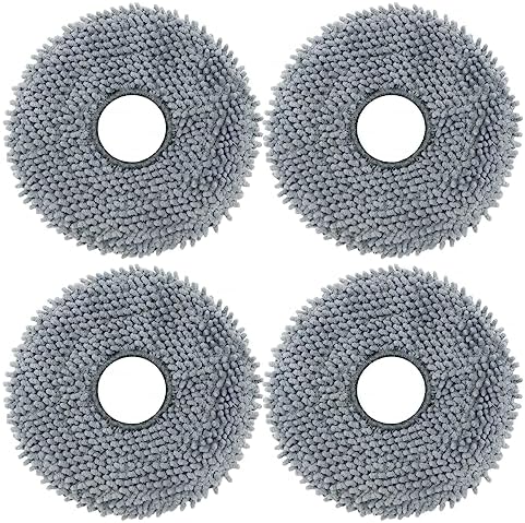 4 Pack Microfiber Mop Pads for Roborock Robot Vacuums