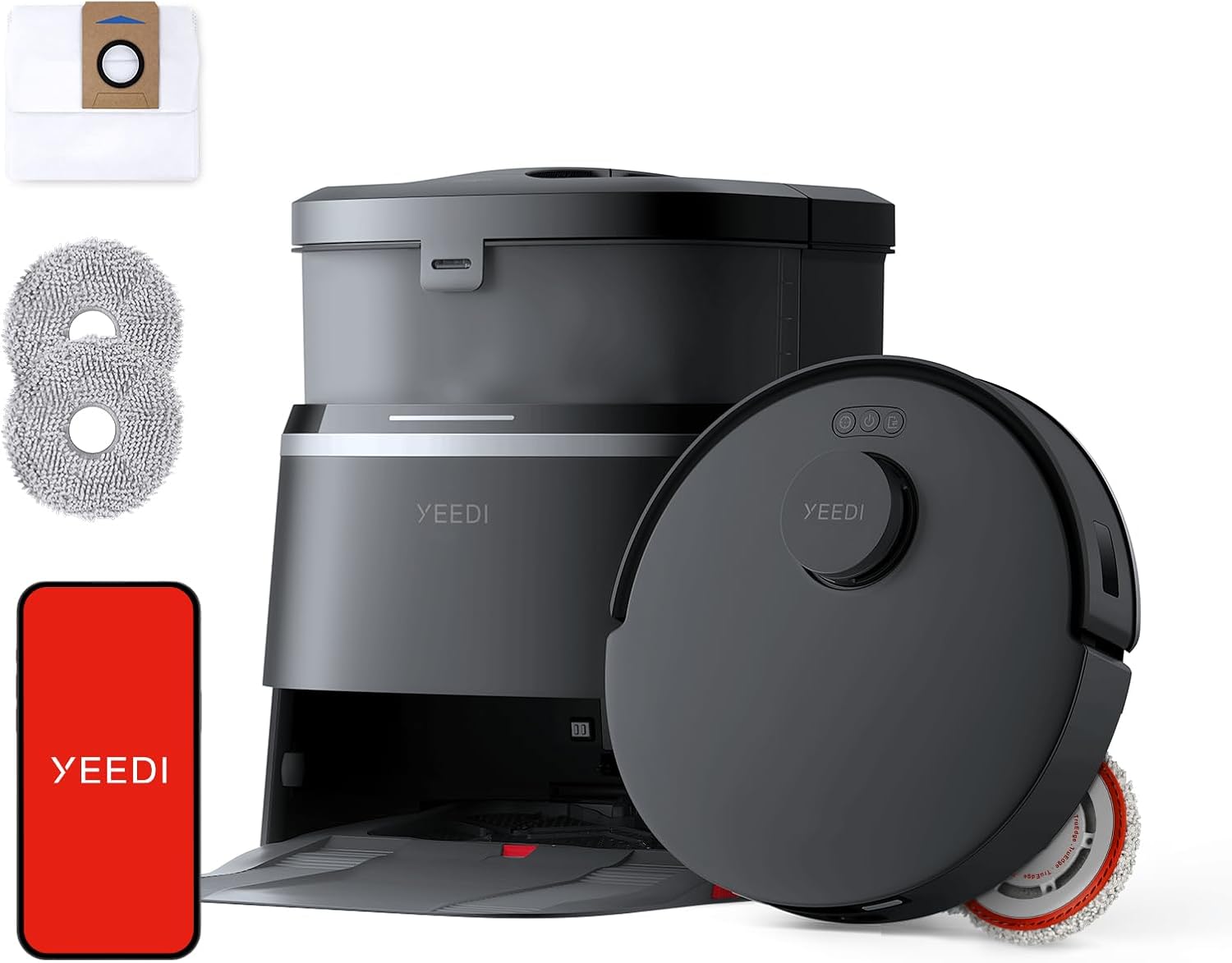 Yeedi M12 PRO Robotic Vacuum and Mop with Auto-Lift and Auto Mop