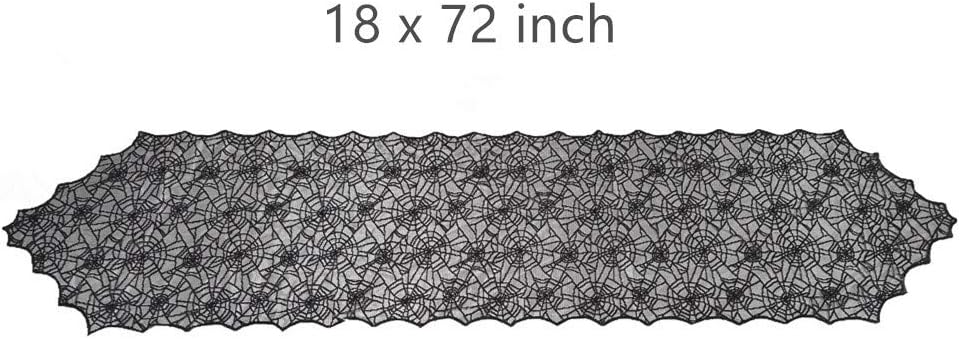 ibohr Halloween Table Runner with Spider Web Design