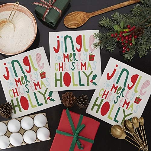 DII Swedish Dishcloths 3 Piece Set Jingle