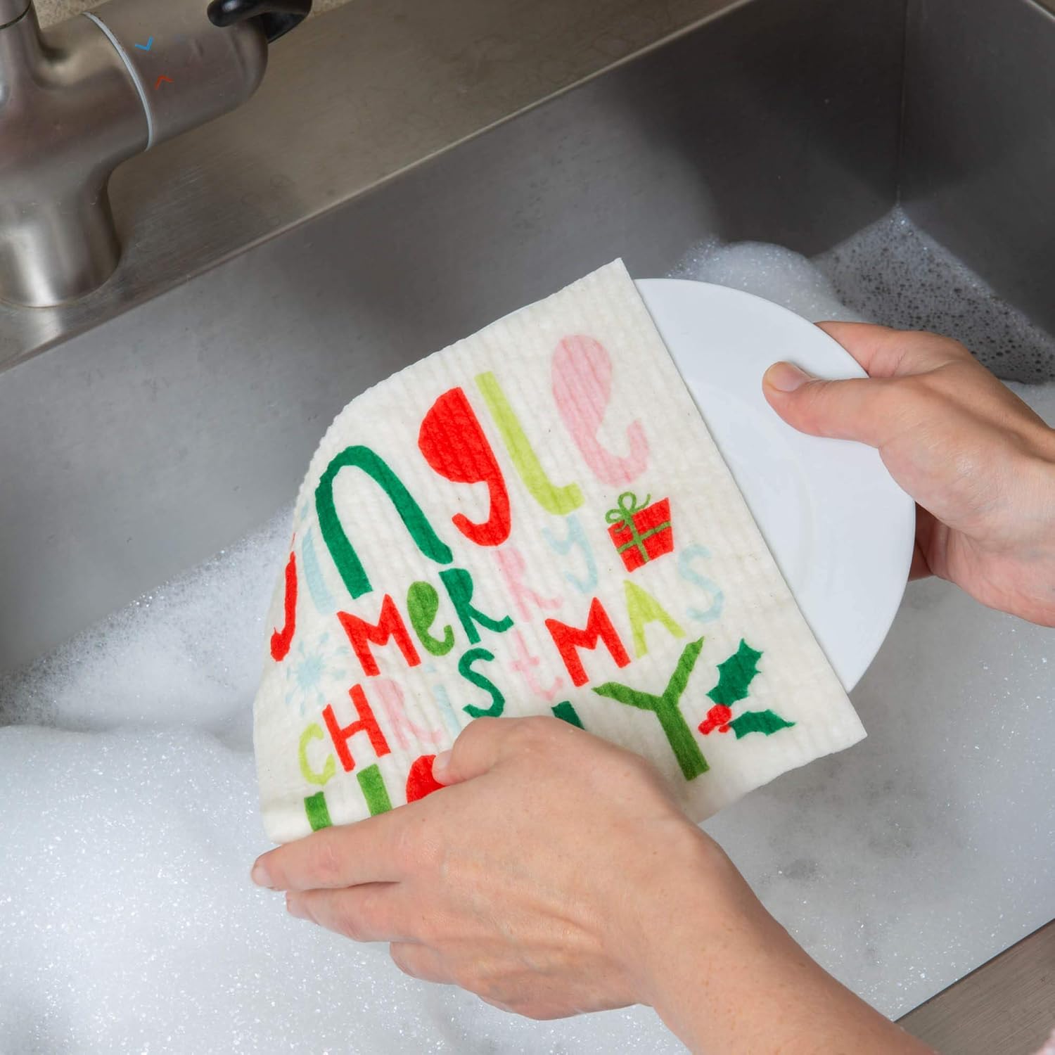 DII Swedish Dishcloths 3 Piece Set Jingle