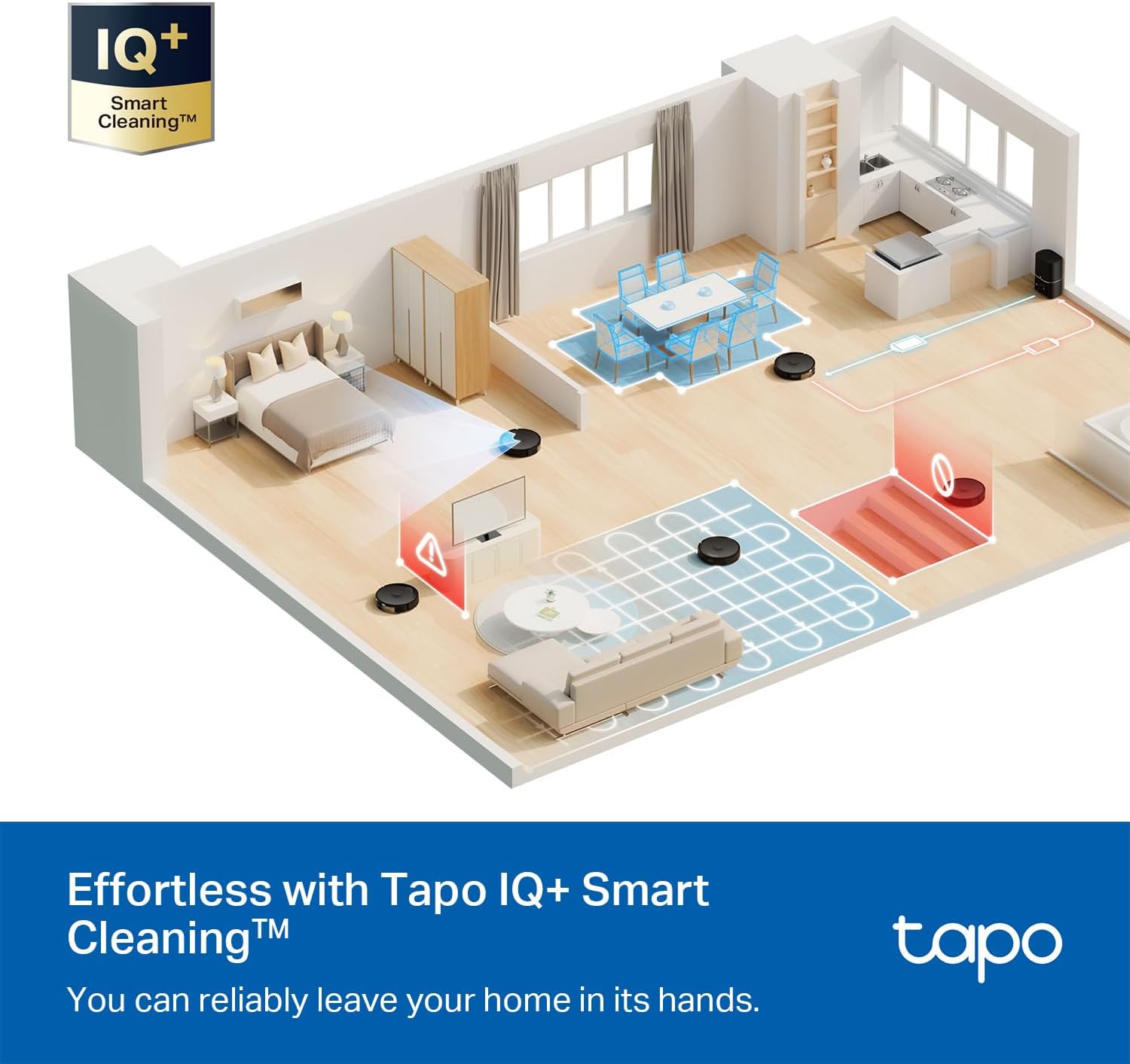 Tapo LiDAR Smart Navigation Robot Vacuum and Mop with Self-Emptying Dock