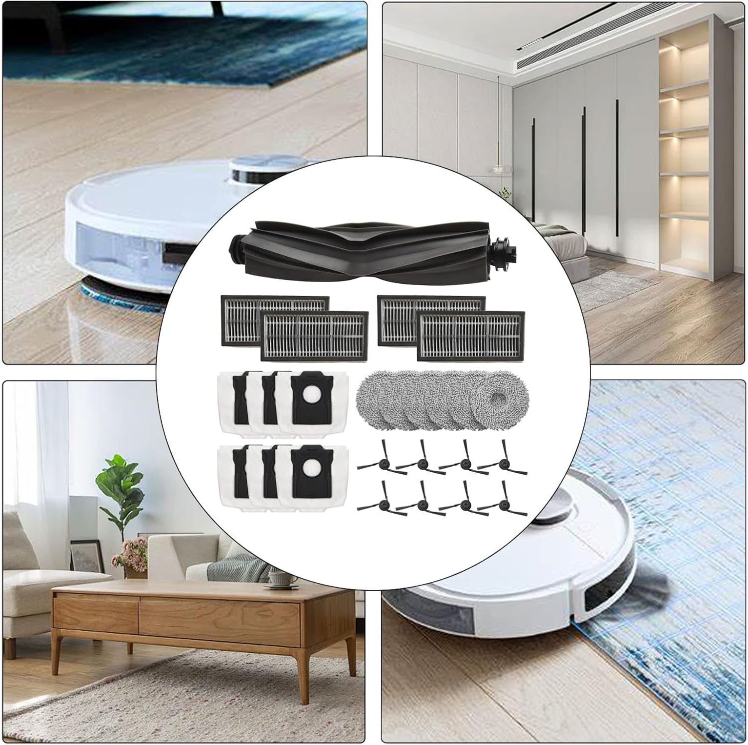 CRIDENG 25Pcs Replacement Parts For MOVA P10 Pro Ultra Vacuum Cleaner