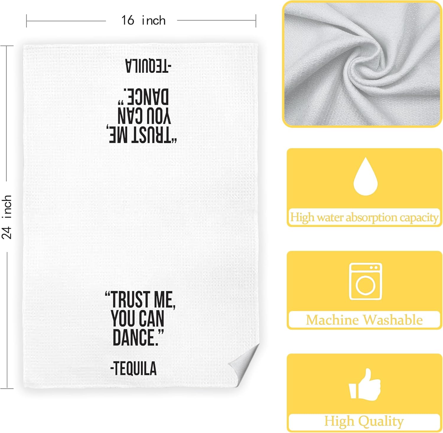 CIOJUNE 16x24 Bar Towels for Tequila Lovers