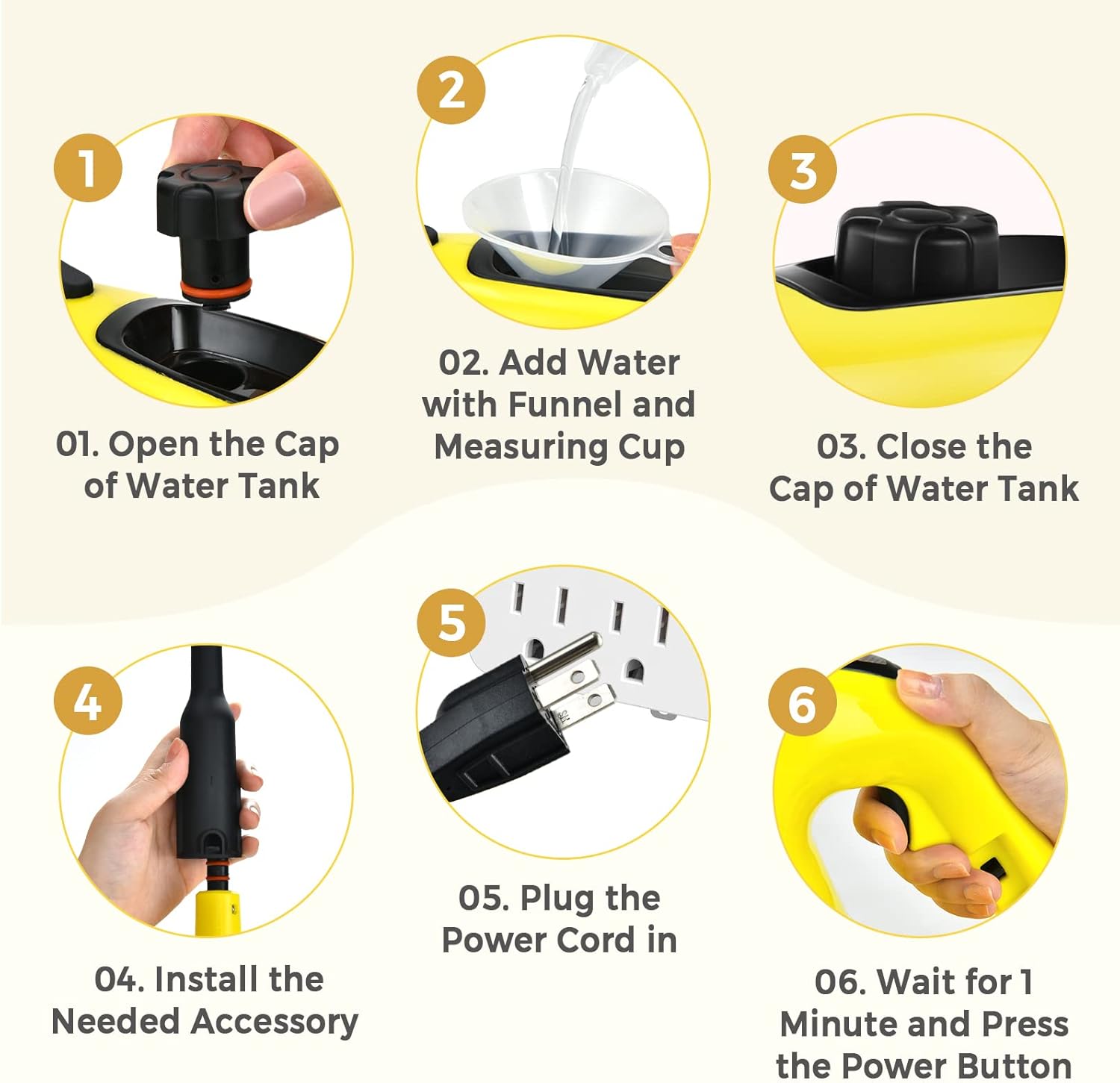 GOFLAME 1400W Handheld Steam Cleaner with 17 Accessories