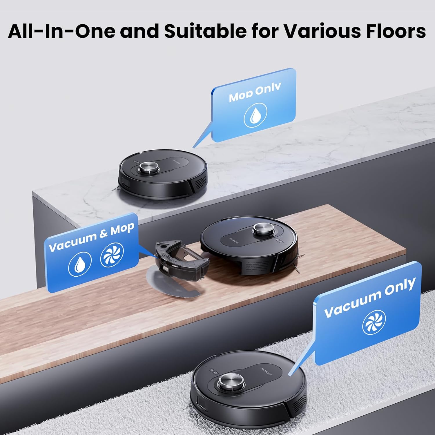 Proscenic Q8 Robot Vacuum Cleaner with Mop