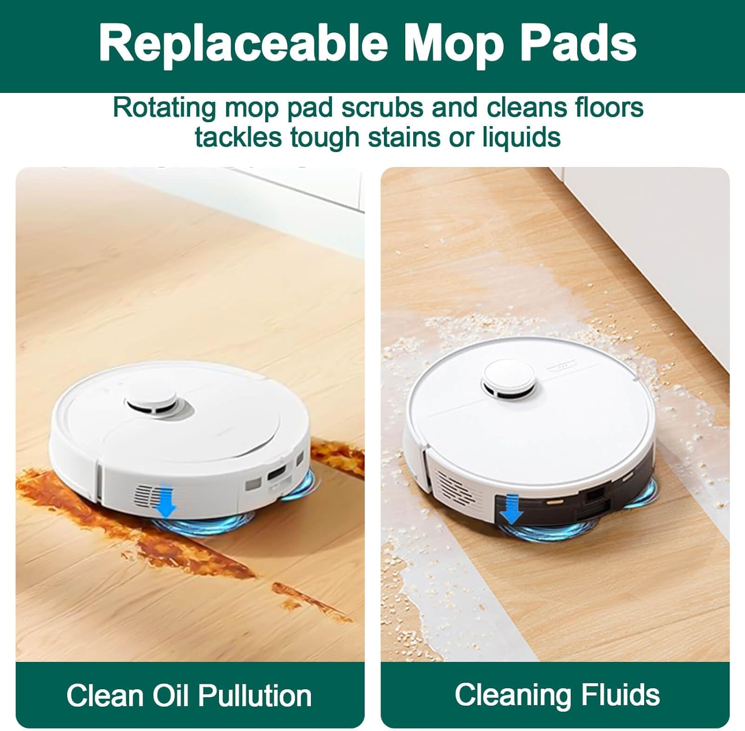 Robot Mop Pad Replacement for Roborock Q Revo 8 PCS