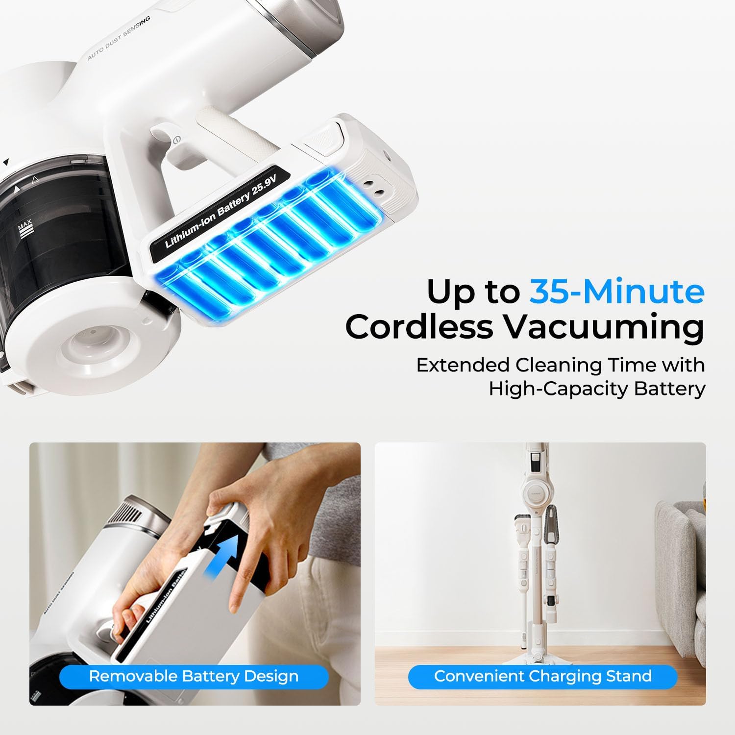 CUCKOO Powerclone Cordless Vacuum Cleaner with Charging Stand White