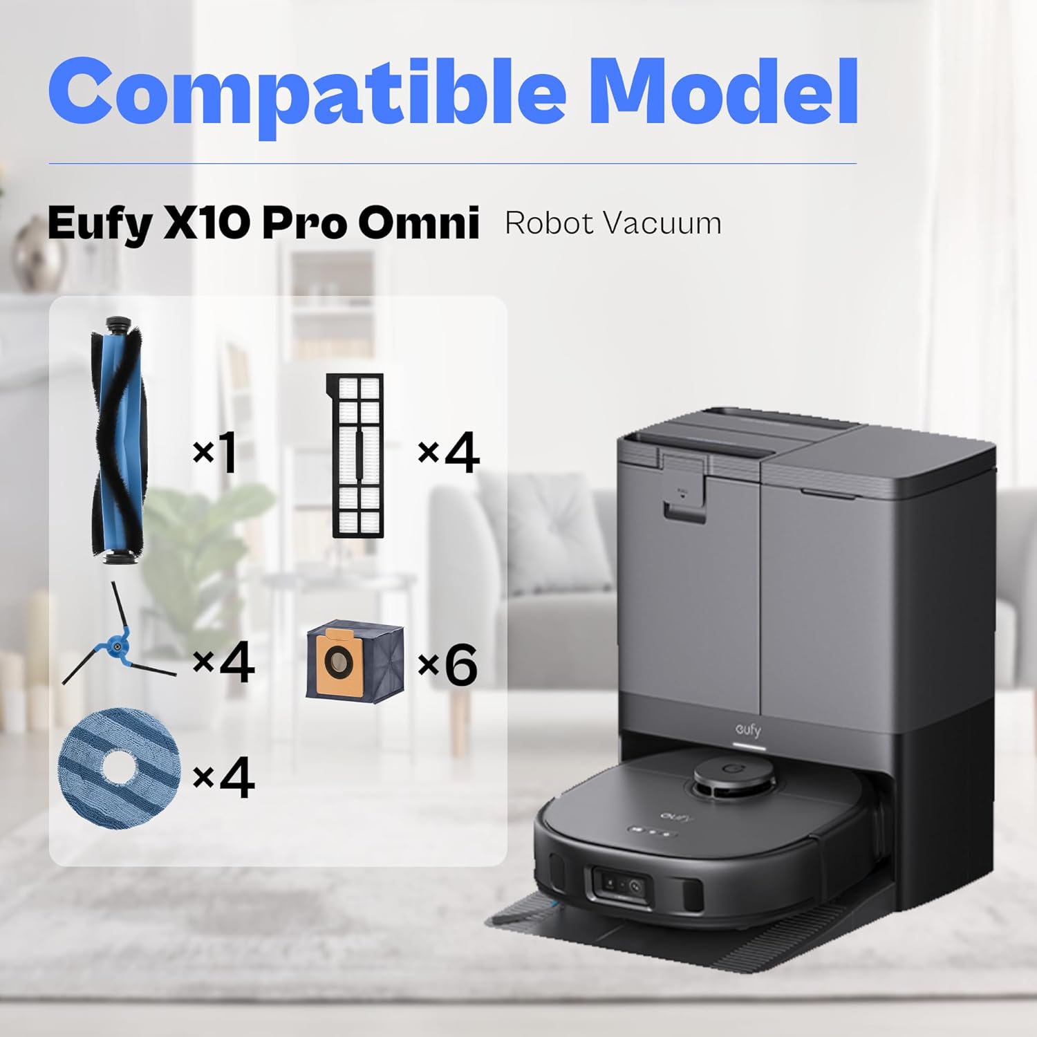 21 Pack X10 Pro Omni Replacement Parts for Eufy Robot Vacuum