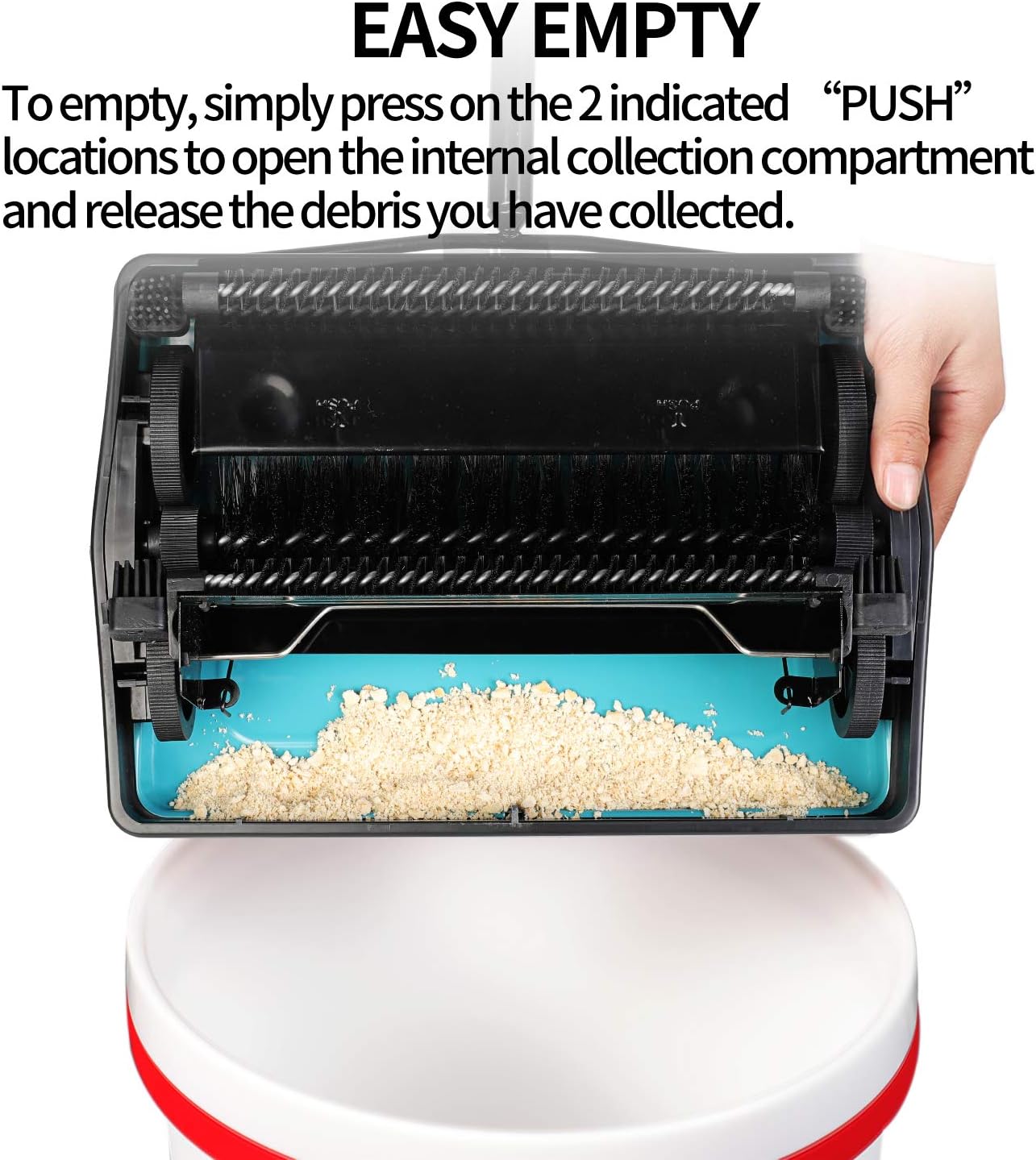 Yocada Carpet Sweeper with Brush for Home Office Cleaning