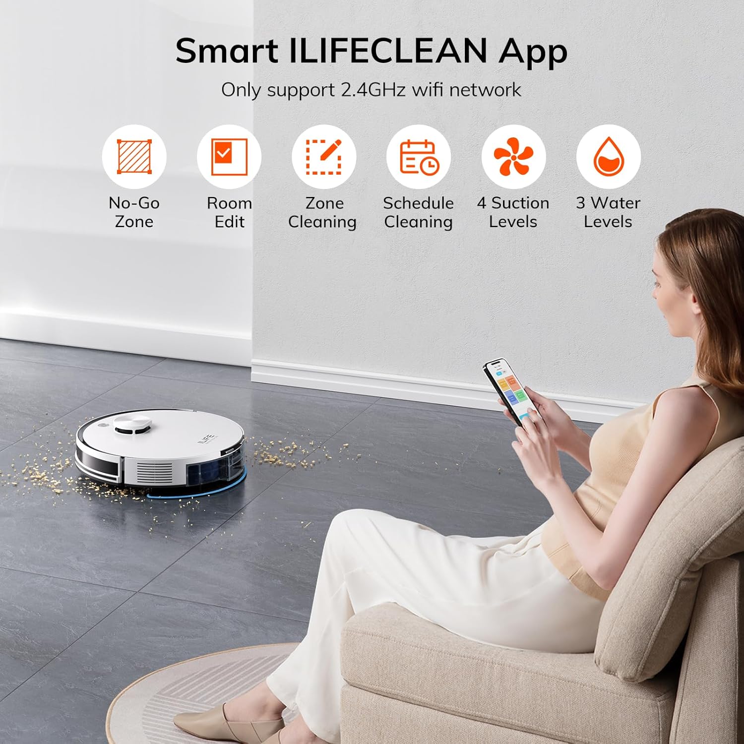 ILIFE A30 Pro Robot Vacuum Cleaner with Mop and Self Emptying Station