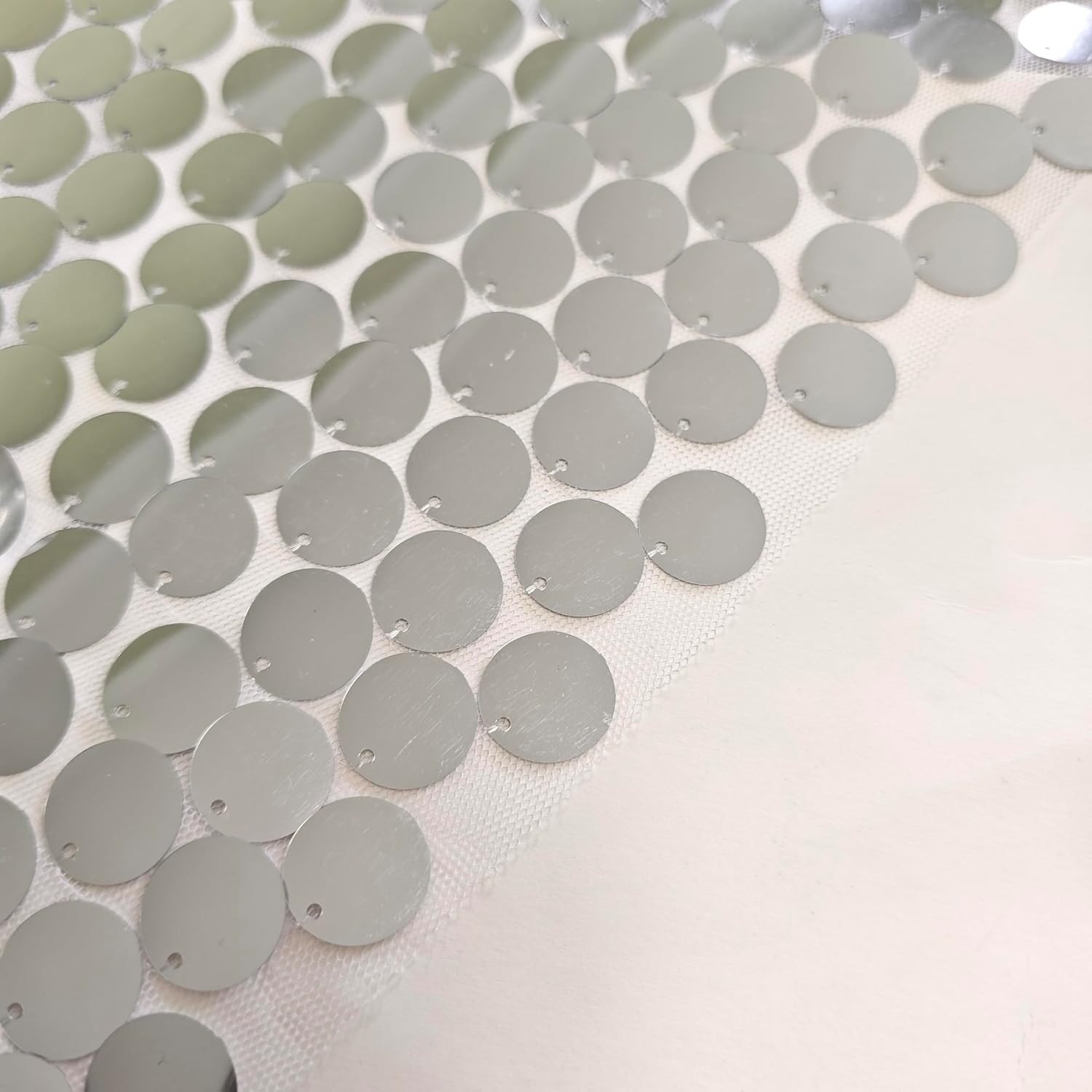 JYFLZQ Silver Sequin Table Runner 12x108 Inch 1 Pack