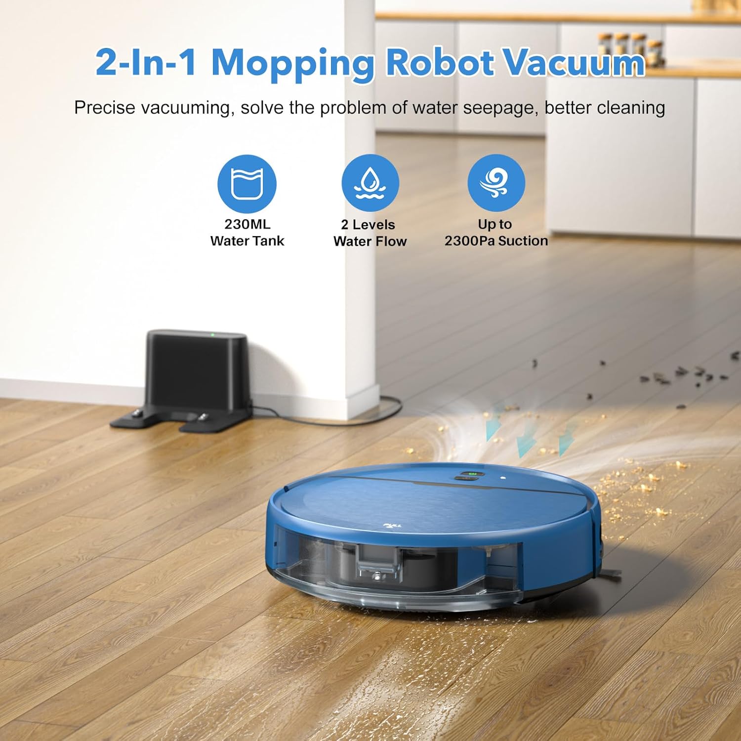 iMartine 2-In-1 Robot Vacuum and Mop Combo with WiFi and App