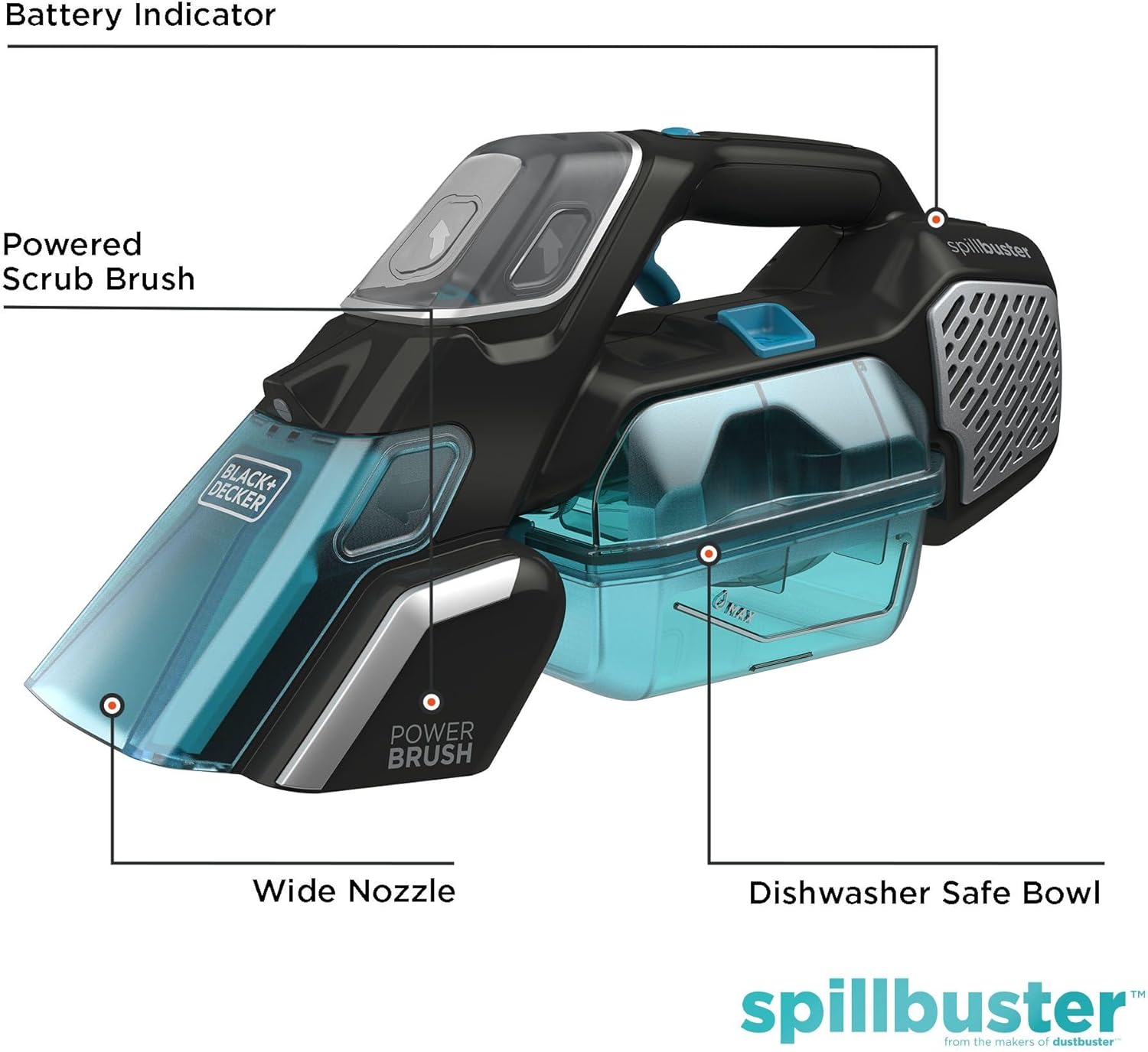BLACKDECKER SpillBuster Cordless Spill Spot Cleaner