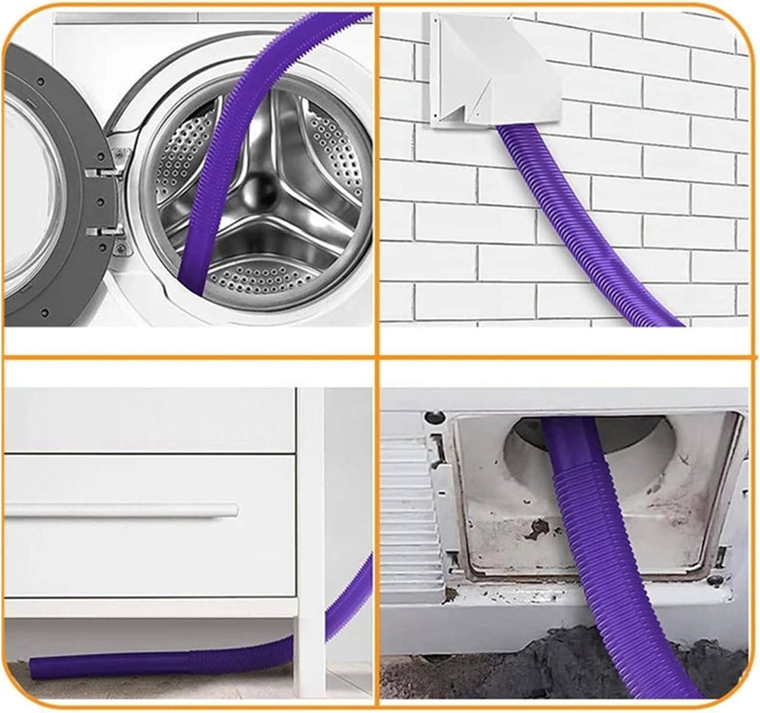 Vacuum Cleaner Flexible Dryer Lint Remover Hose Attachment