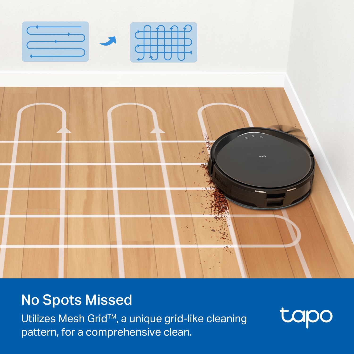 Tapo Ultra-Slim LiDAR Robot Vacuum and Mop with Self-Emptying Dock