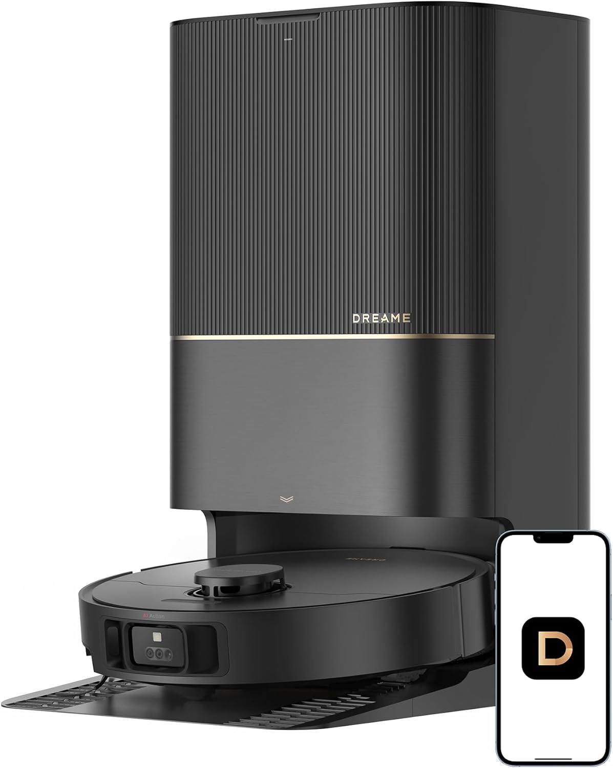 DREAME X40 Ultra Robotic Vacuum with Removable Mop and Liftable Brushes