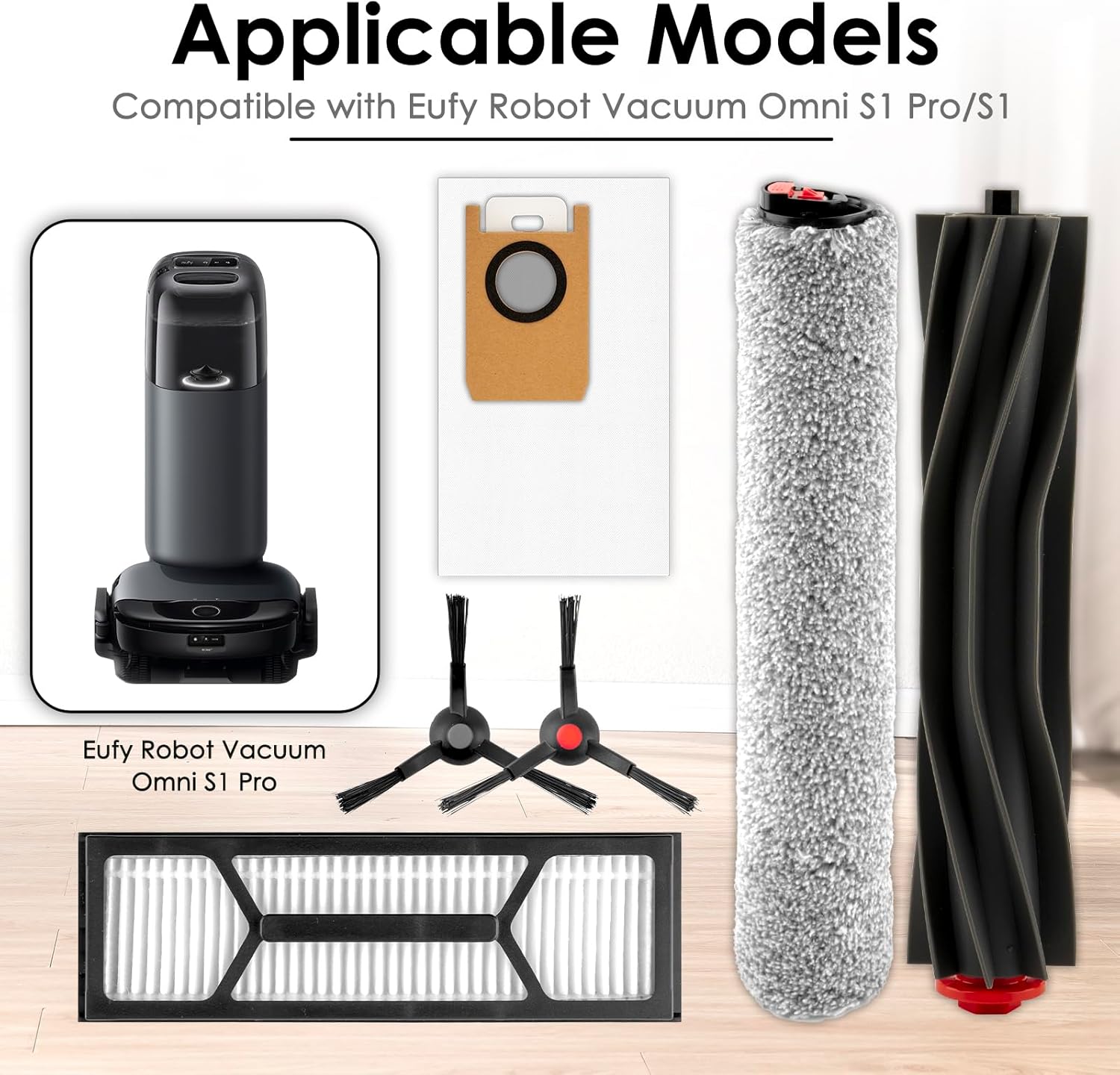 10 Pack Omni S1 Pro Replacement Parts for eufy Robot Vacuum