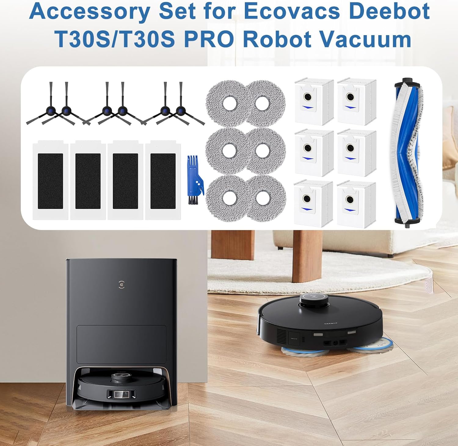 Replacement Parts Kit for ECOVACS DEEBOT T30S Vacuum
