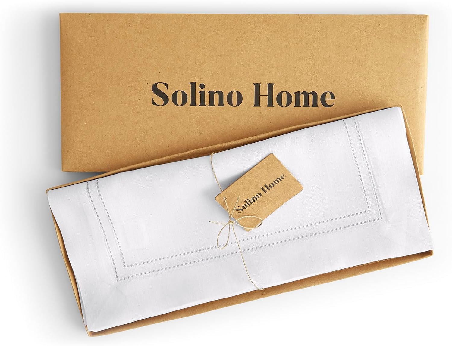 Solino Home Linen White Table Runner 72 Inches Long