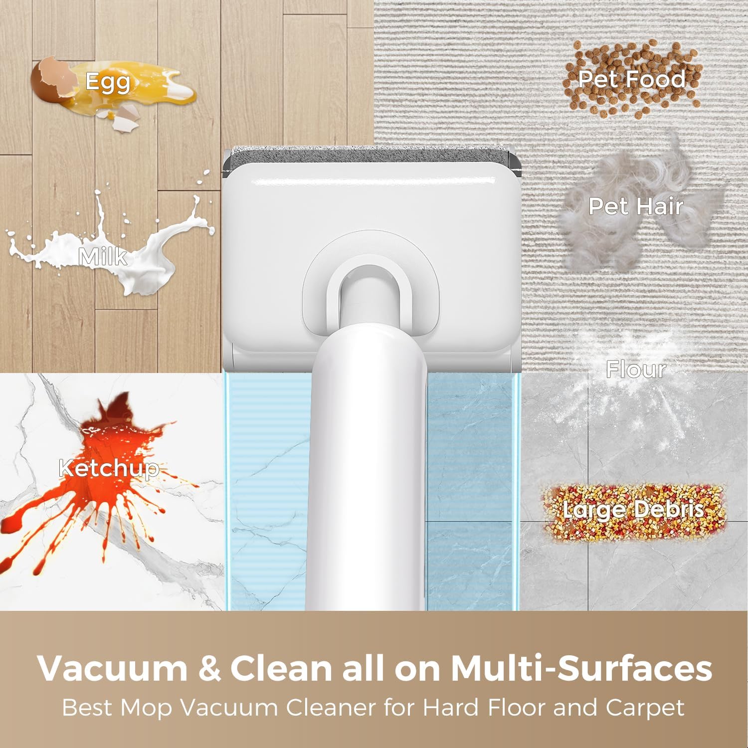 Habiubiu Smart Wet Dry Vacuum Cleaner with Edge Cleaning