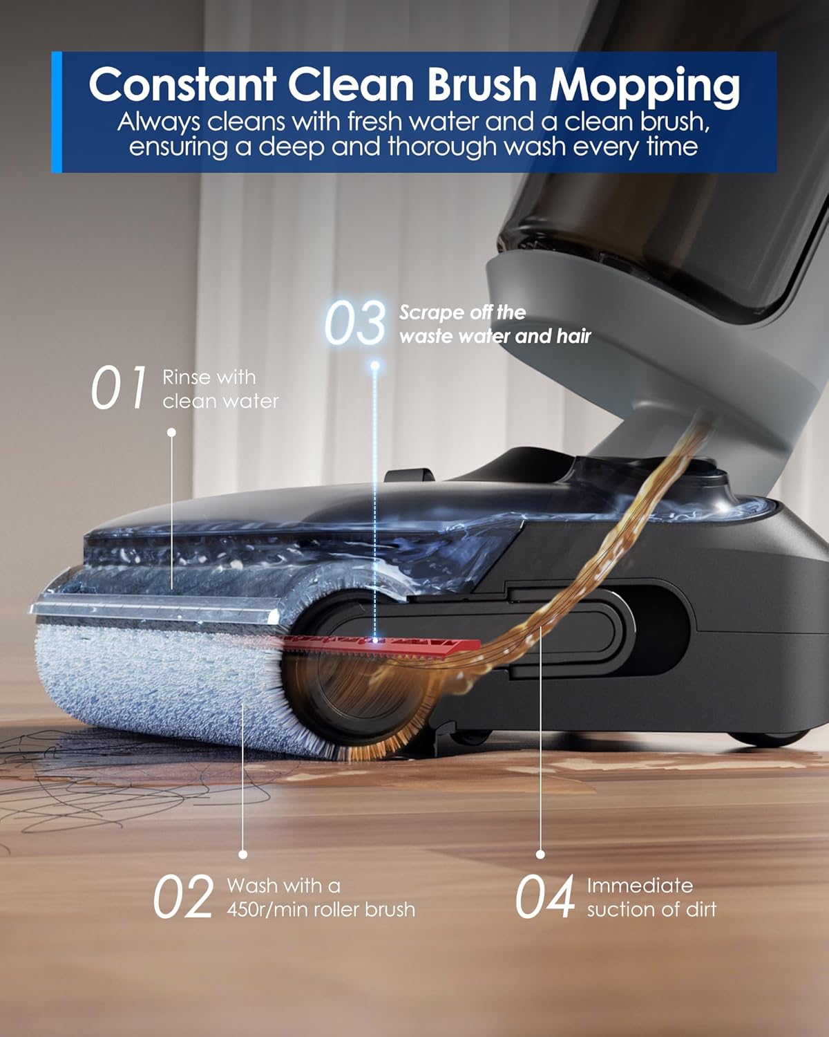 Tineco Floor One i5 Wet Dry Vacuum Cleaner with 20kPa Suction