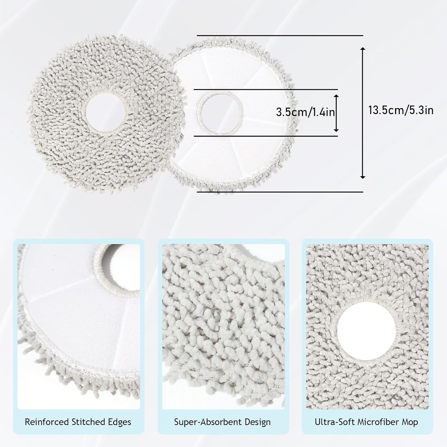 DianSung Mop Cloths with Replacement Holder for Dreame Robot Vacuums
