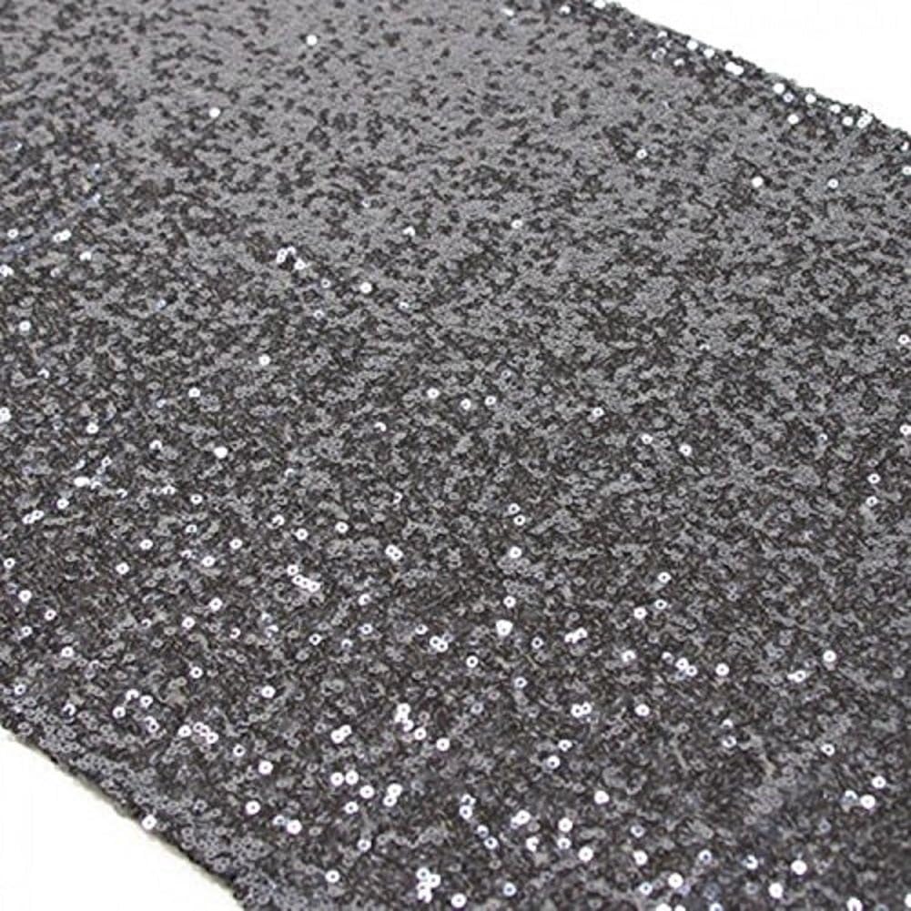 Trlyc Sequin Table Runner - 10 Packs 12x108 Inch Grey