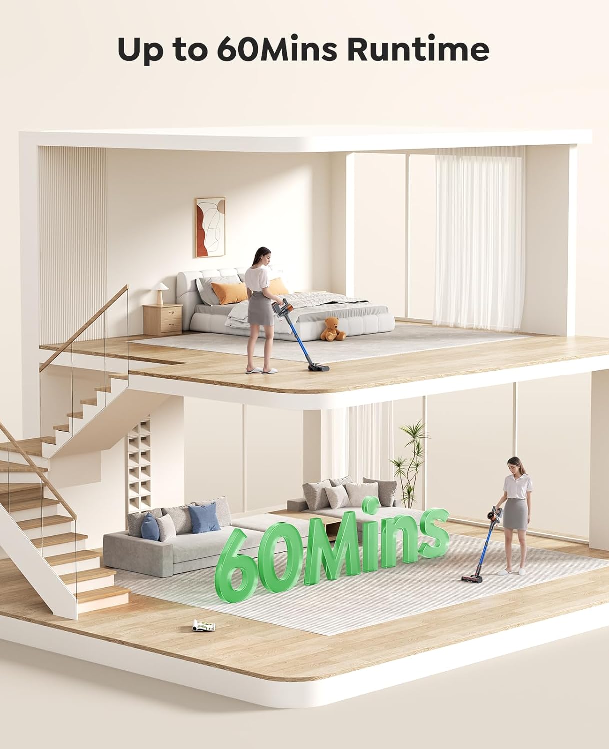 SunSare Cordless Vacuum Cleaner X9 45Kpa 550W 60Mins