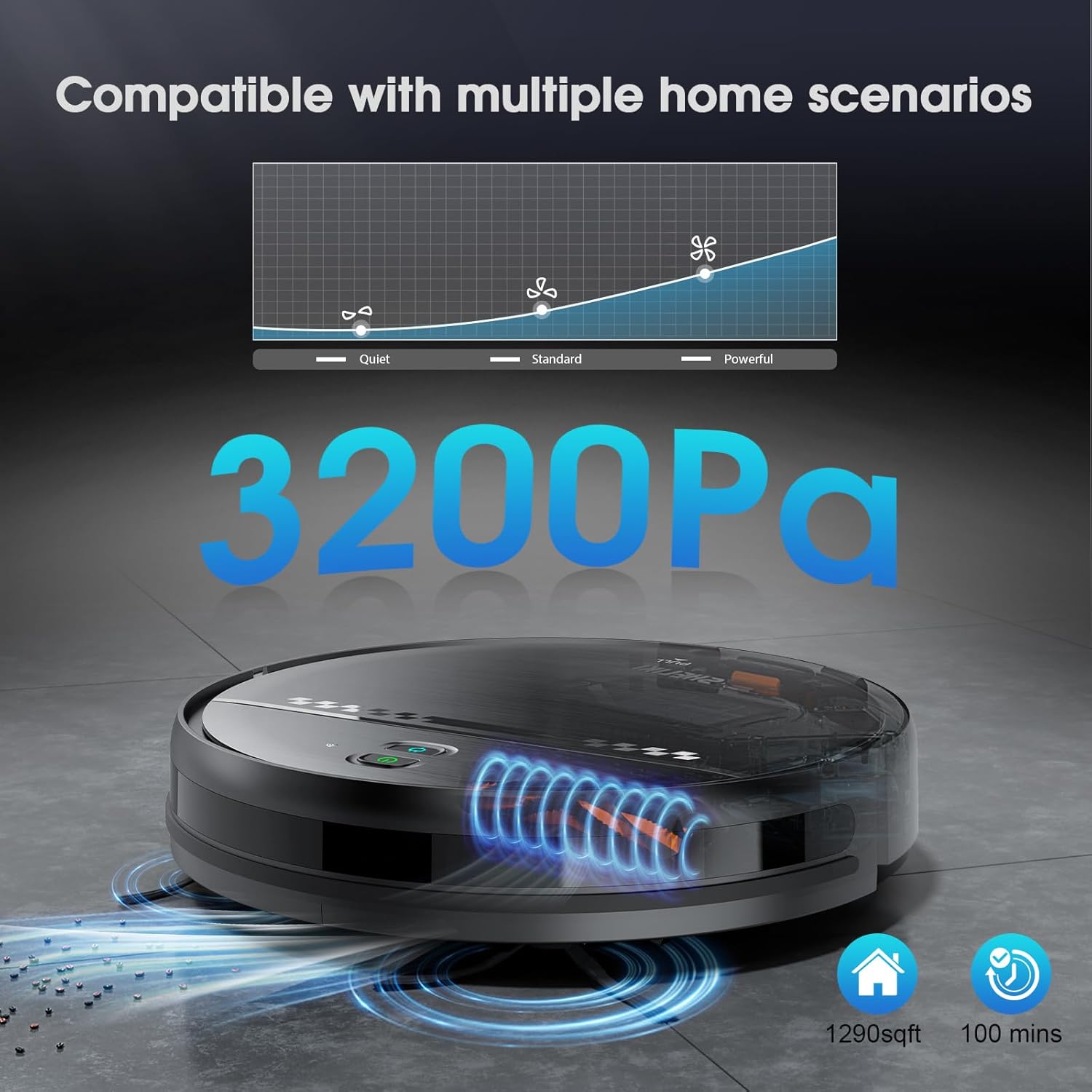 SHELIKI Robot Vacuum and Mop 2-in-1 Cleaner