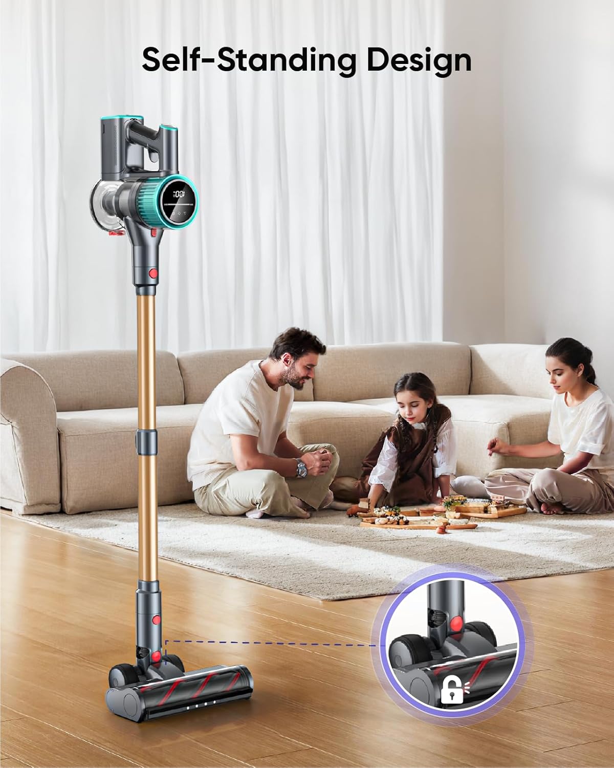 Powerffy Cordless Vacuum Cleaner 45KPa 550W
