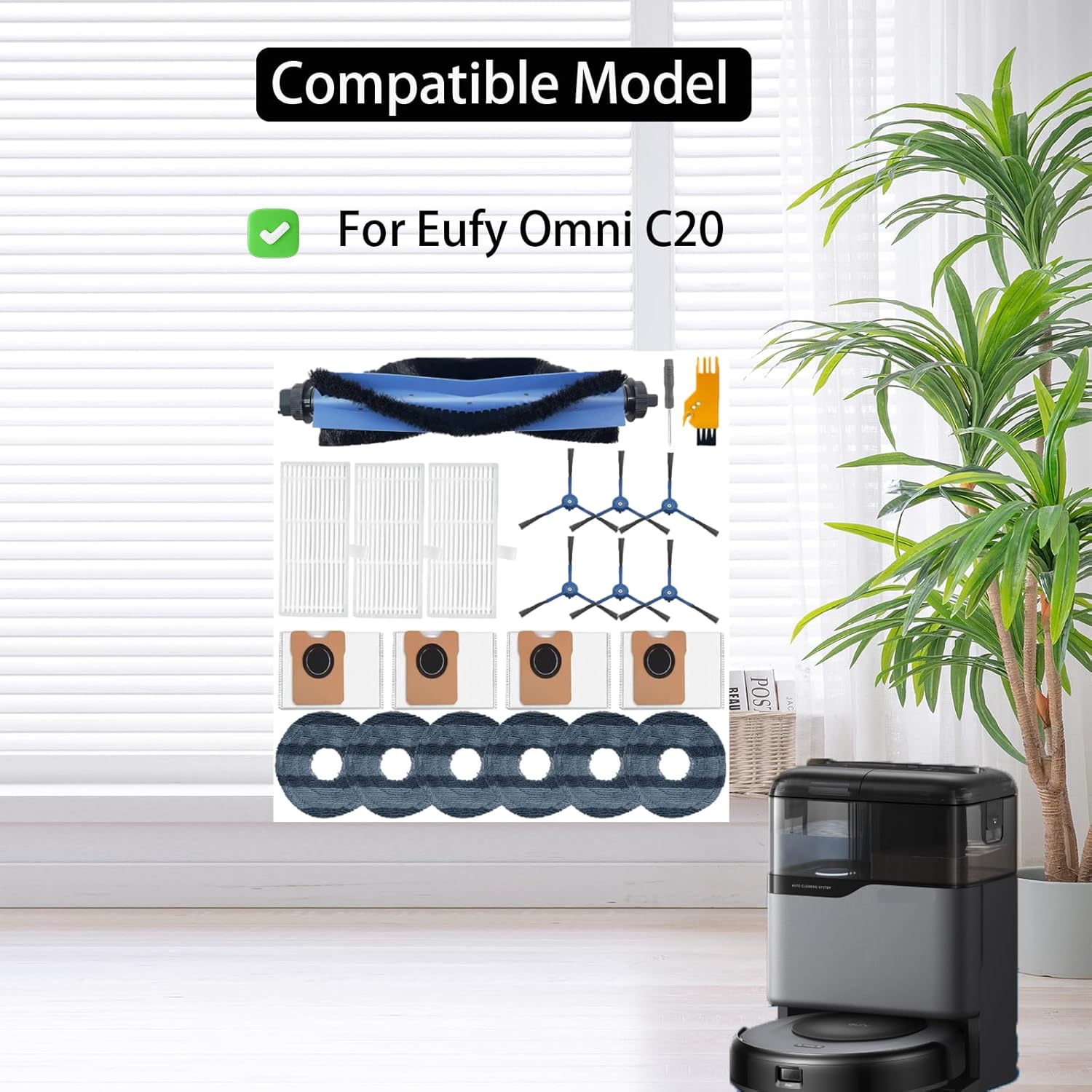 Eufy Omni C20 Vacuum Parts Replacement Kit 22 Pcs