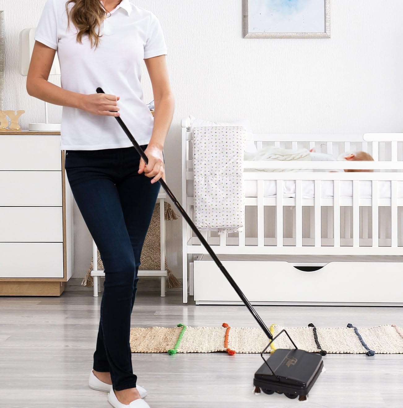 Fuller Brush 17028 Electrostatic Floor Sweeper - 9 Inch - White