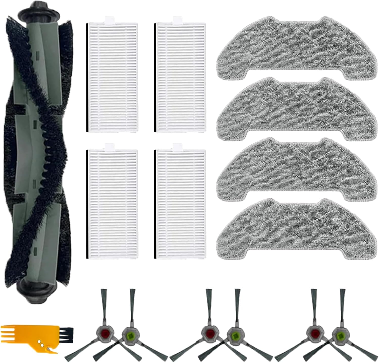 16 Pcs Replacement Parts Kit for Airrobo P30 Vacuum Cleaner
