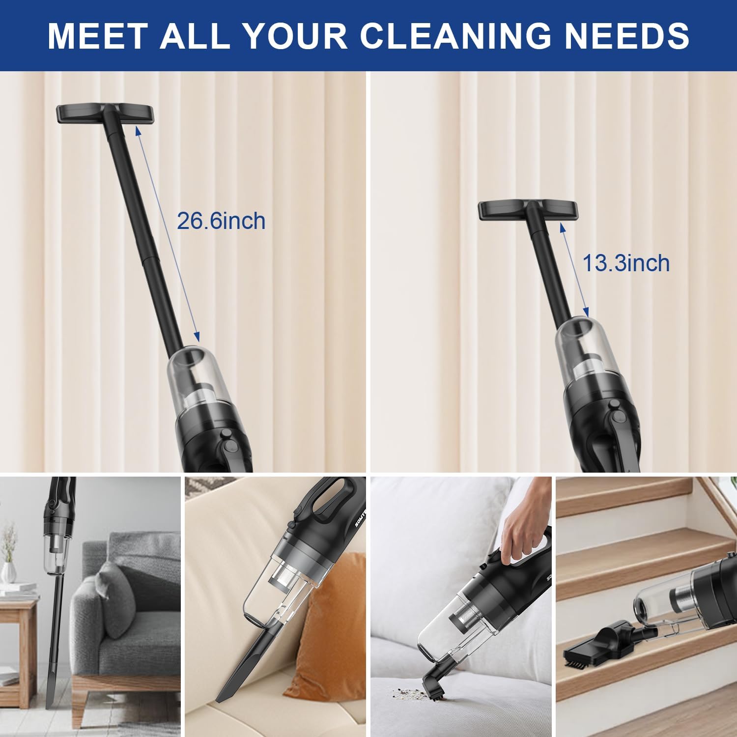 SOWTECH Corded Vacuum Cleaner with 6-in-1 Attachments