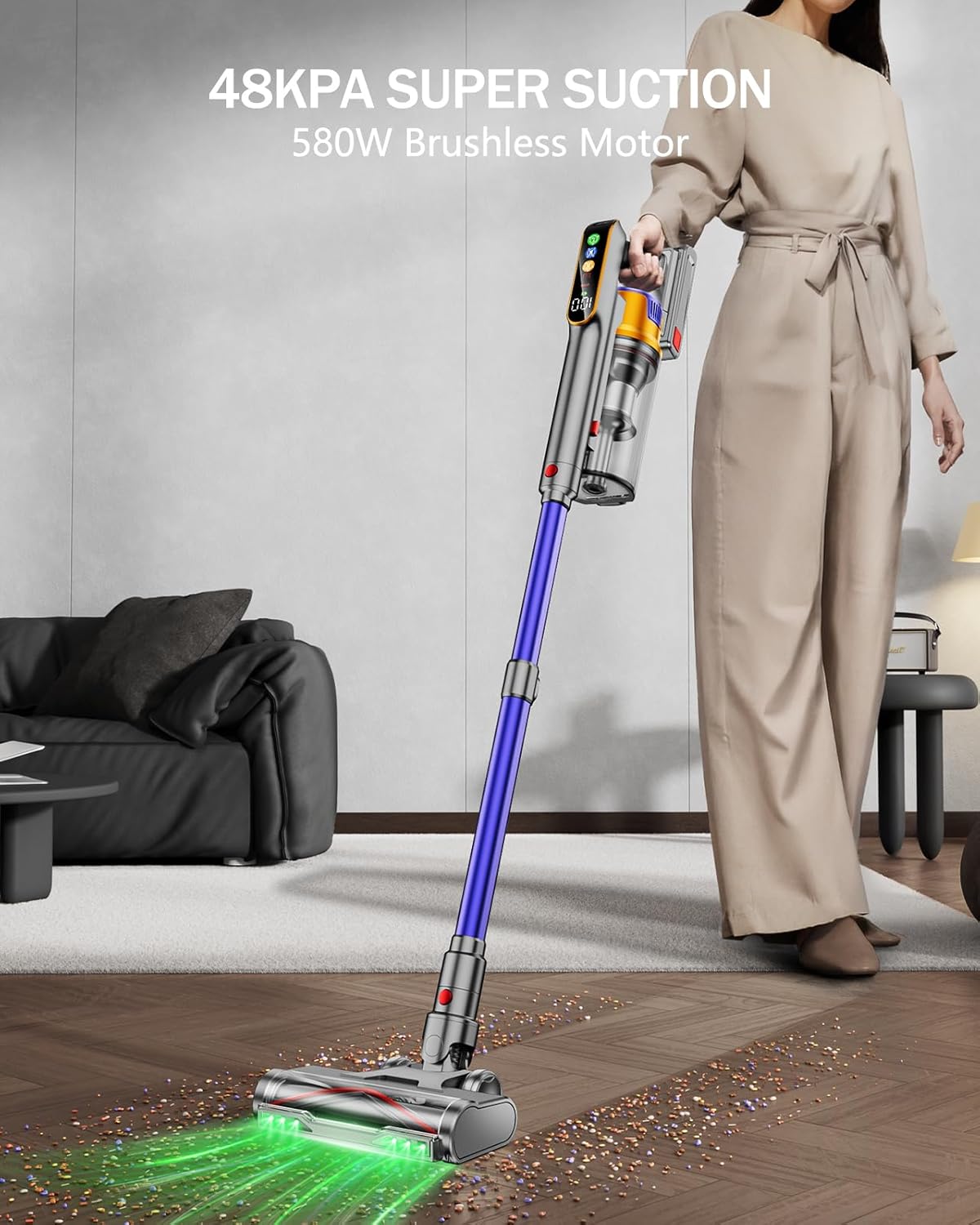 DIFFULL V20 Cordless Vacuum Cleaner 580W 48KPA