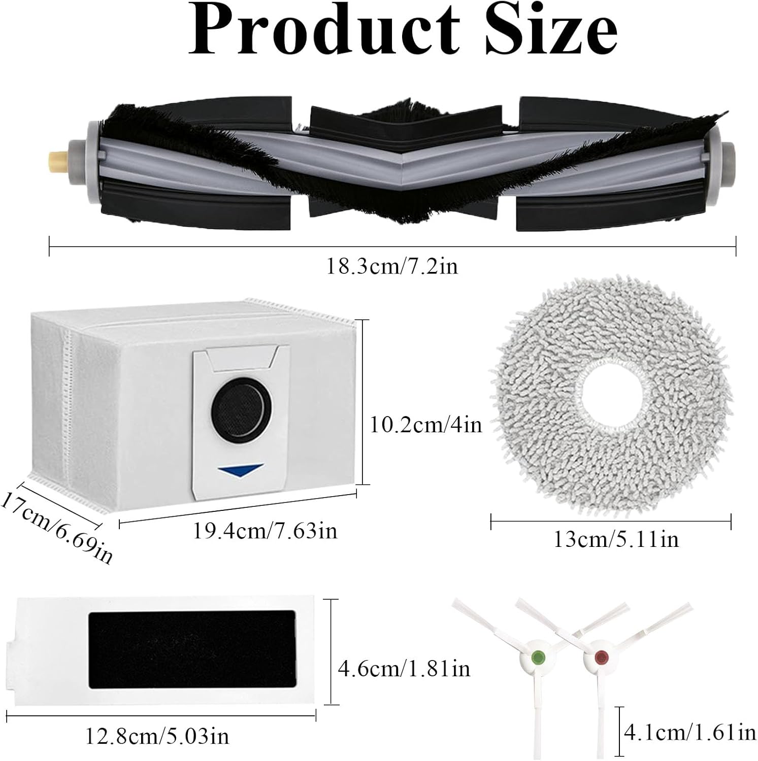 Soniicmomo 24 Pack Replacement Parts for Deebot T20 Series