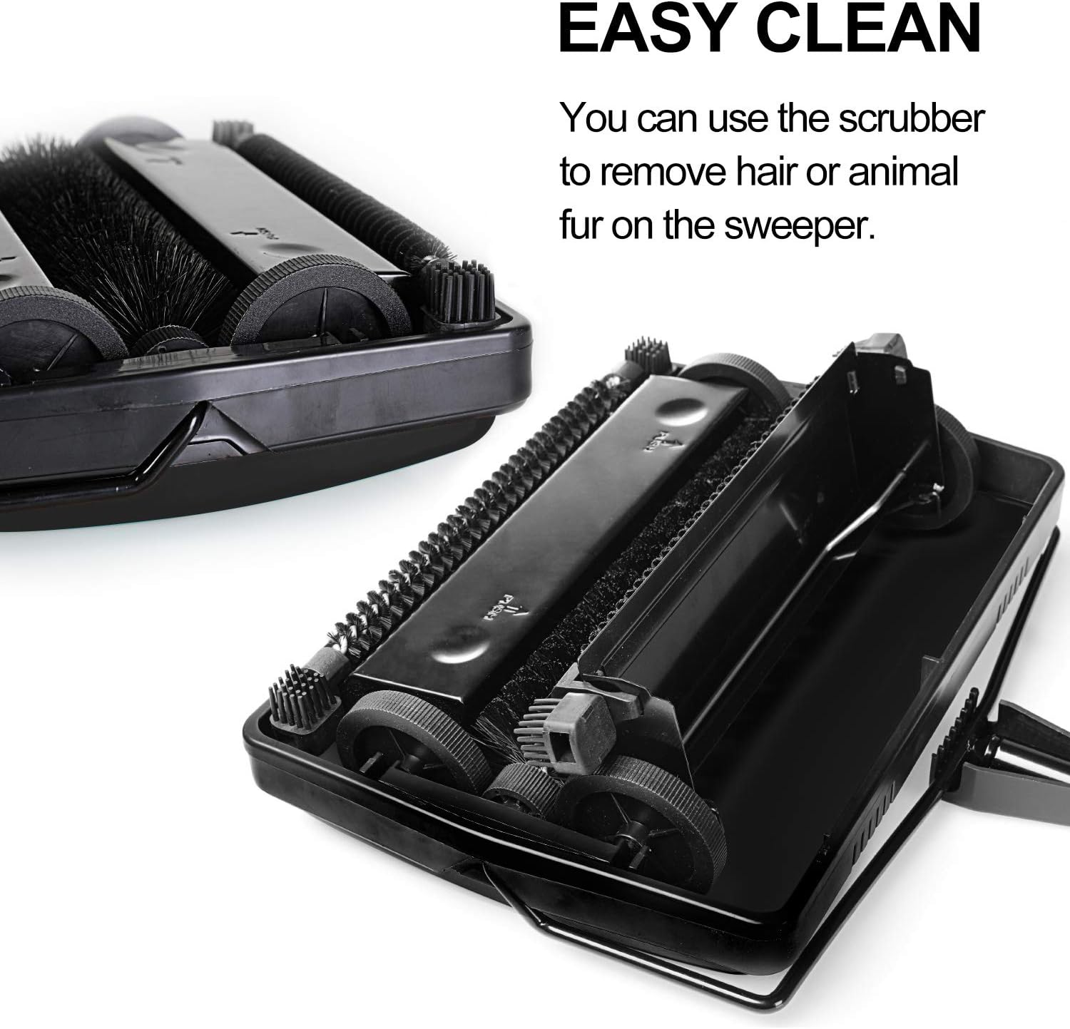 Yocada Multi-Functional Carpet Sweeper with Brush Black