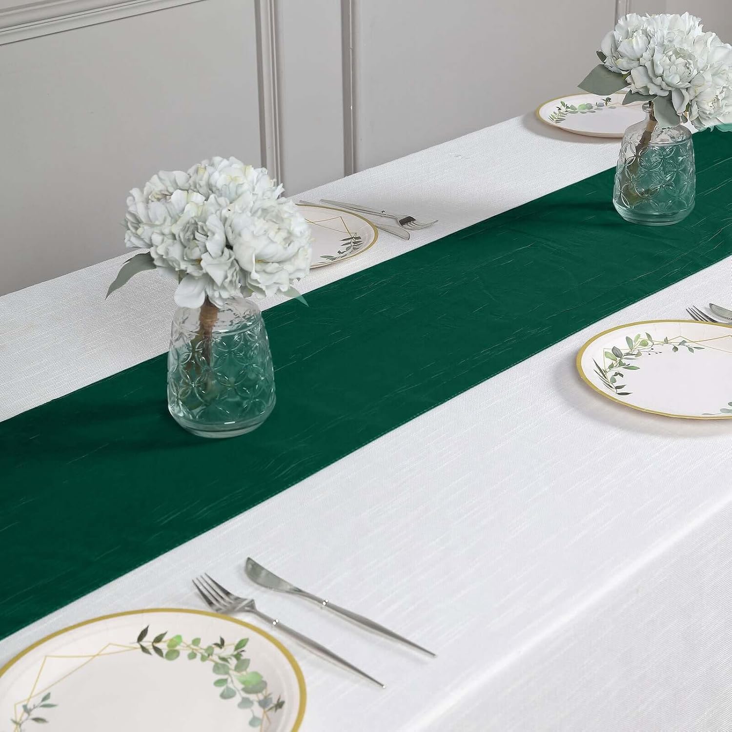 Efavormart 12x108 Accordion Crinkle Taffeta Table Runner