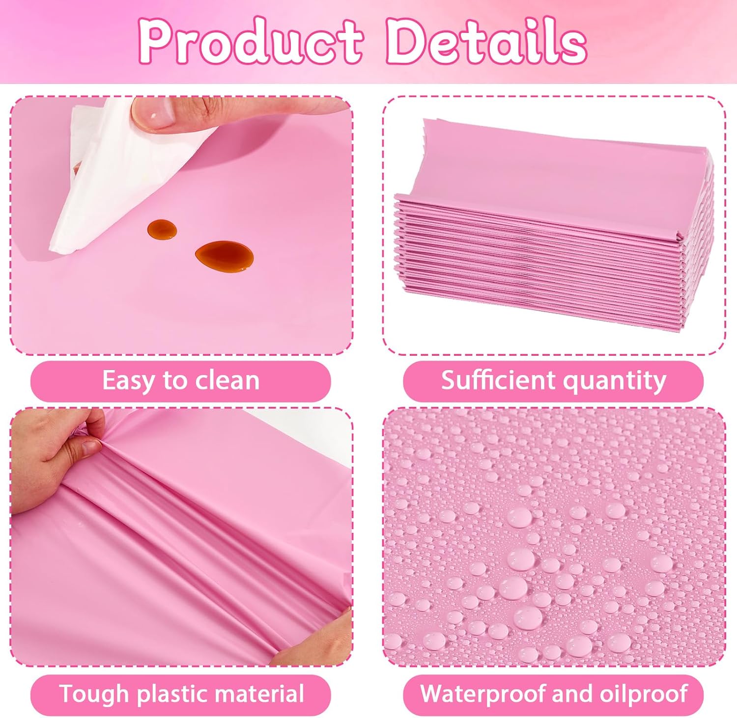 12 Pack Pink Plastic Table Runners 14x108in Wedding Decor