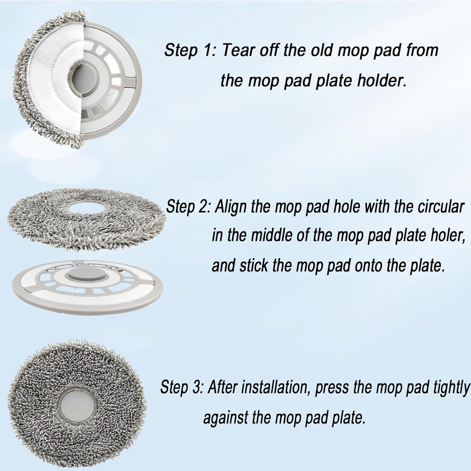 Mop Pad Holder and Replacement for Dreame L10S Ultra Vacuum