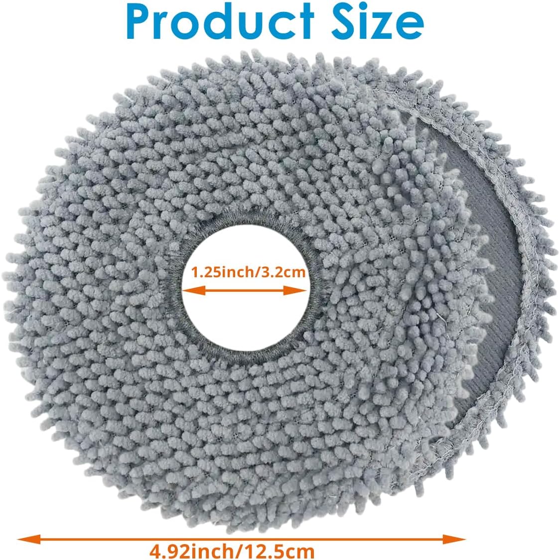 4 Pack Microfiber Mop Pads for Roborock Robot Vacuums