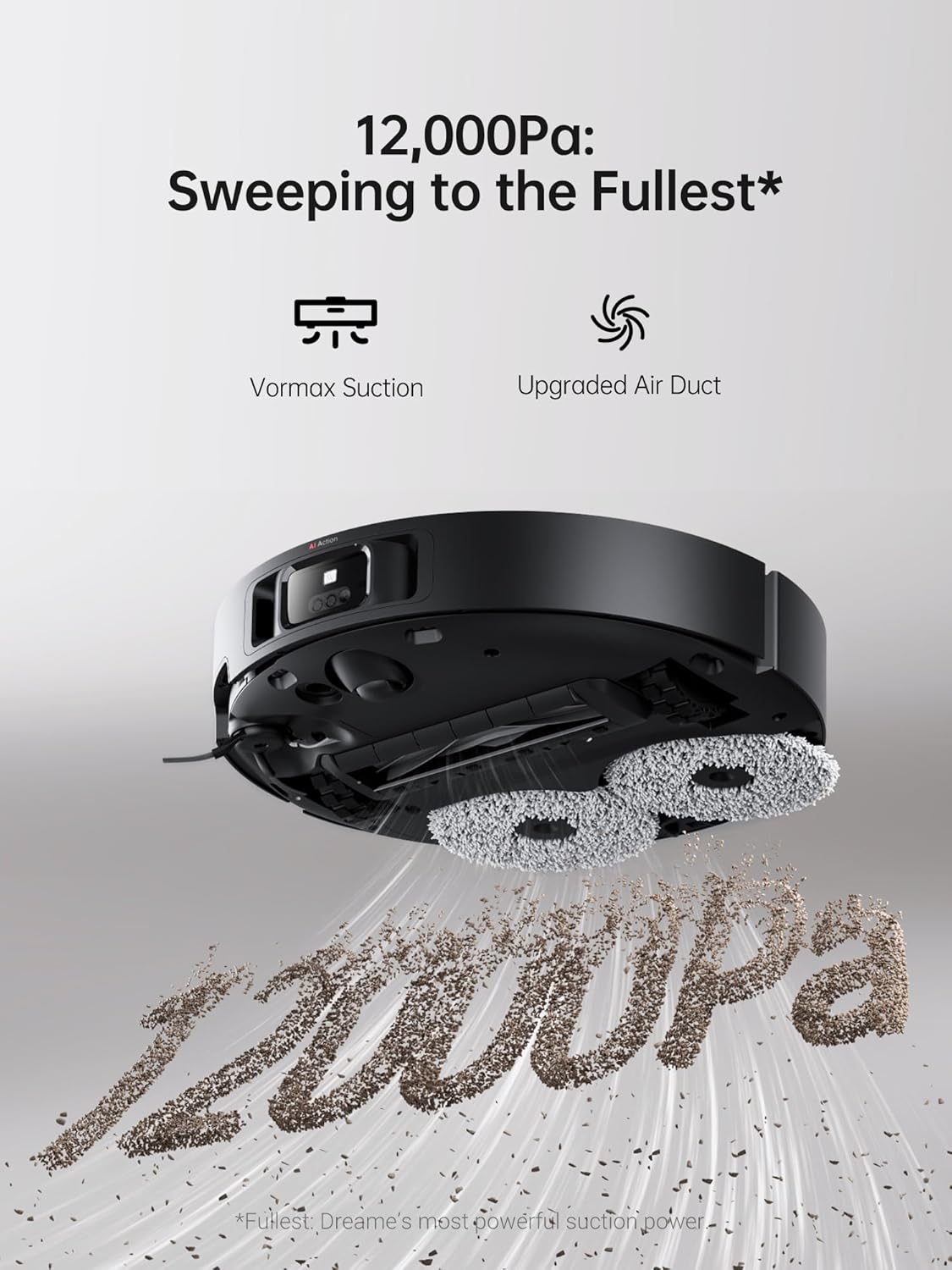 DREAME X40 Ultra Robotic Vacuum with Removable Mop and Liftable Brushes