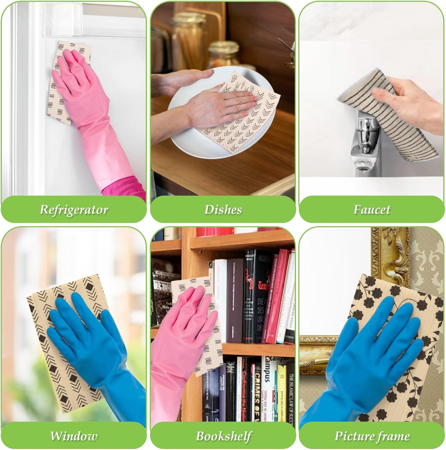 Lucomb 10-Pack Swedish Dishcloths with Hook