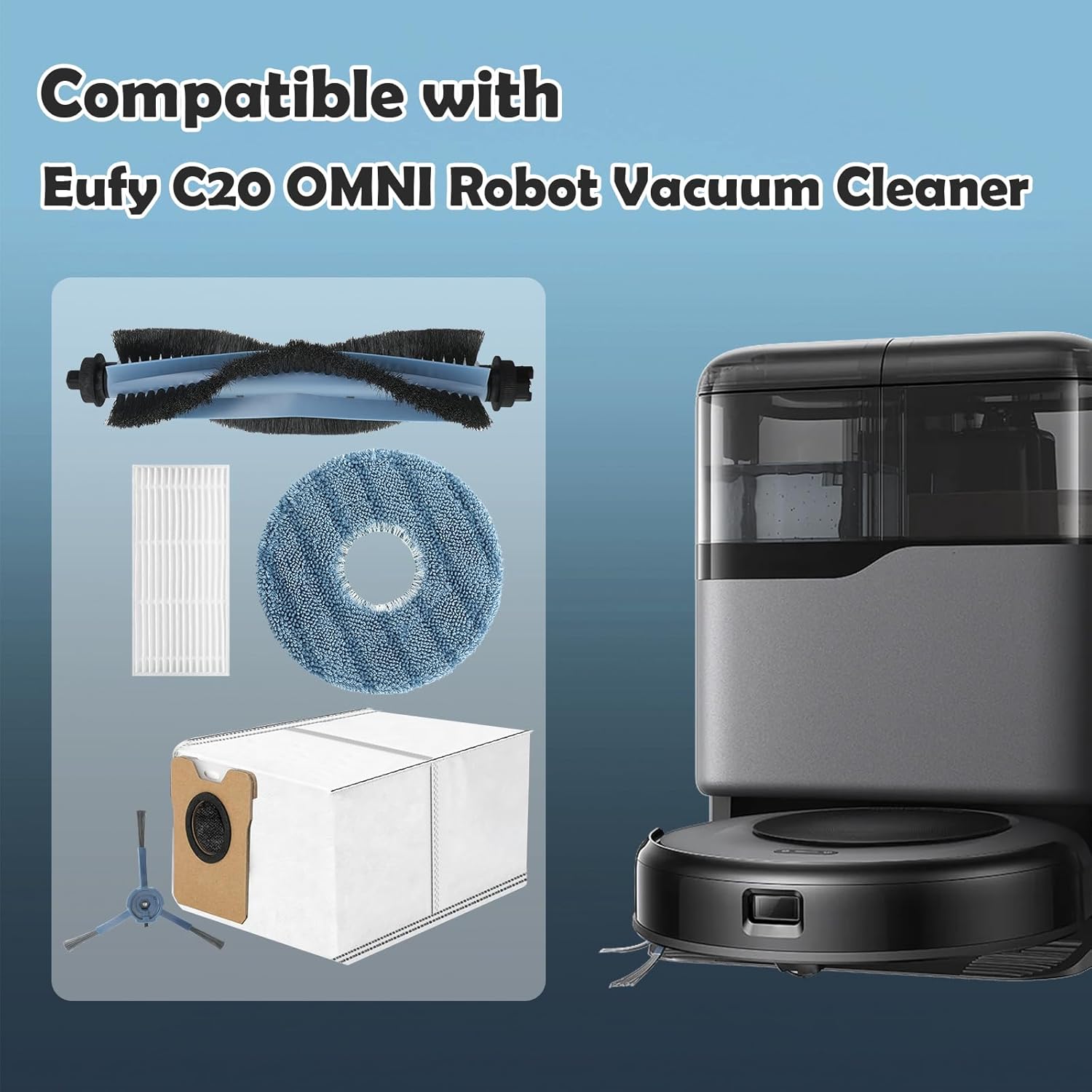 21 Pack Omni C20 Accessories Kit for Eufy Robot Vacuum