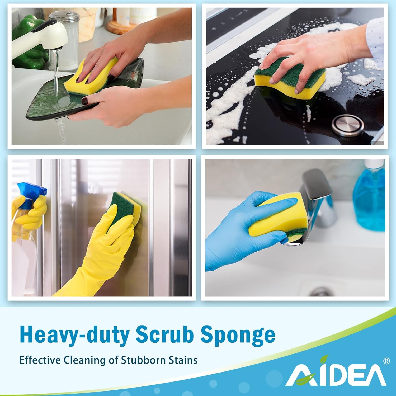 AIDEA Heavy Duty Scrub Sponge 24Count