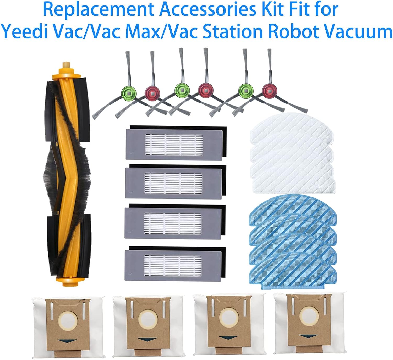 23 Pack Replacement Accessories Kit for Yeedi Vac 2 Pro