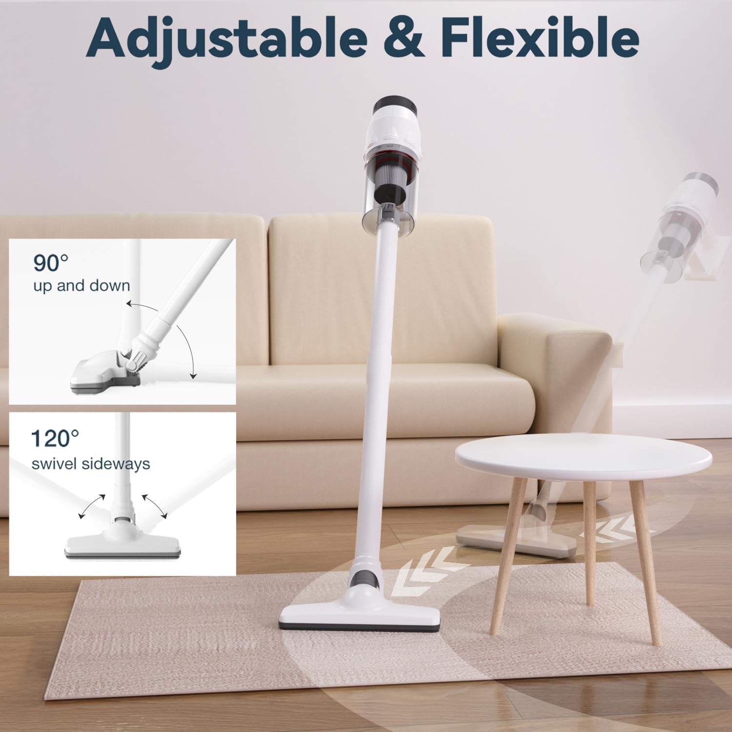 KEROMEE Ultralight Stick Vacuum 5-in-1 Powerful Suction
