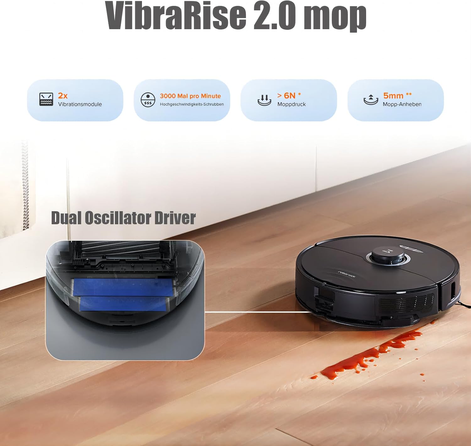Dual Vibration Mop Cloth for Roborock S8 Pro Ultra 2 Pack